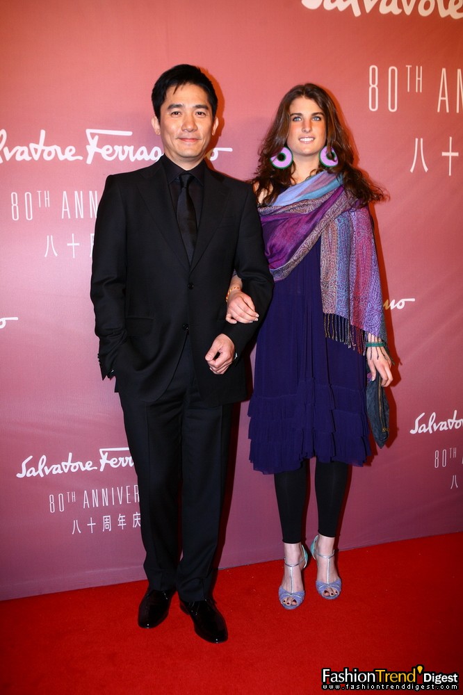 梁朝伟和Ferragamo家族成员 