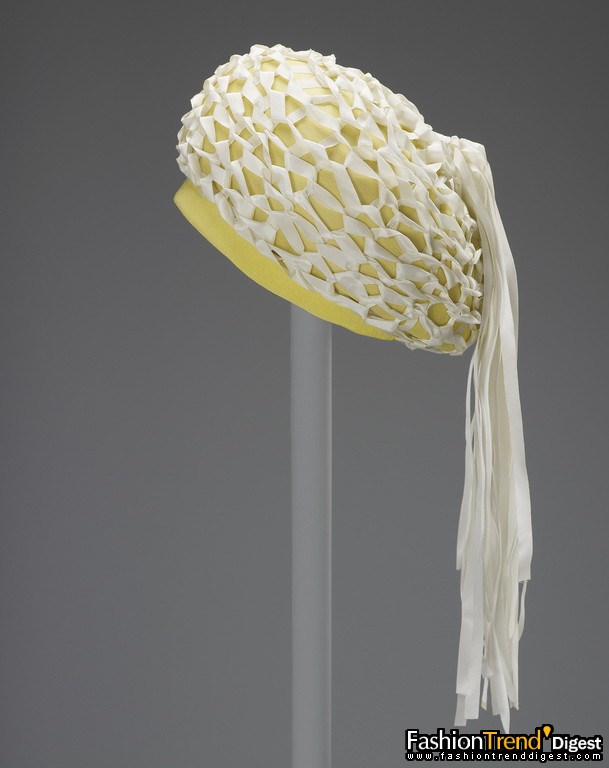 Fine straw hat to match the day dress worn during the tour of Australia, 1970 