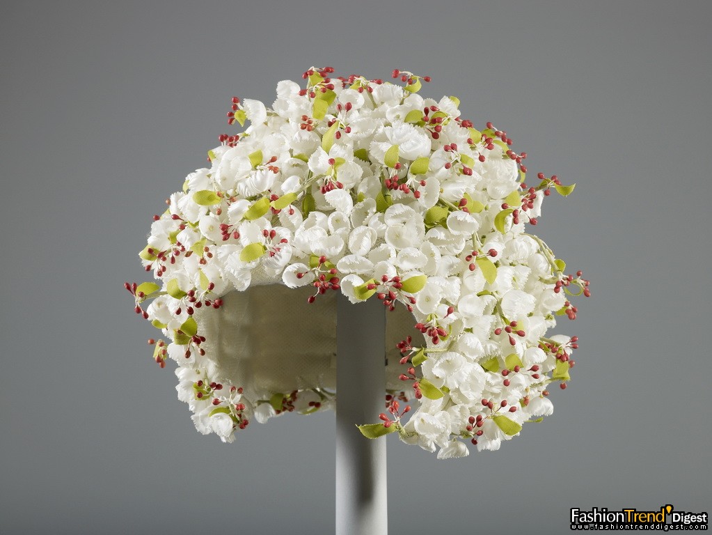 Hat to match day dress worn during the tour of Singapore and Malaysia, February- March 1972. 