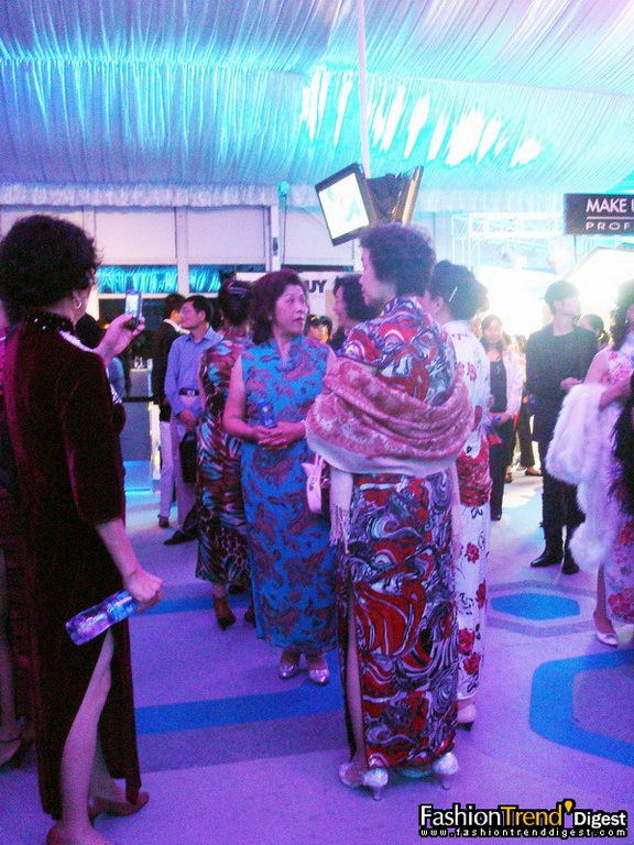 旗袍秀上海时装周后台 