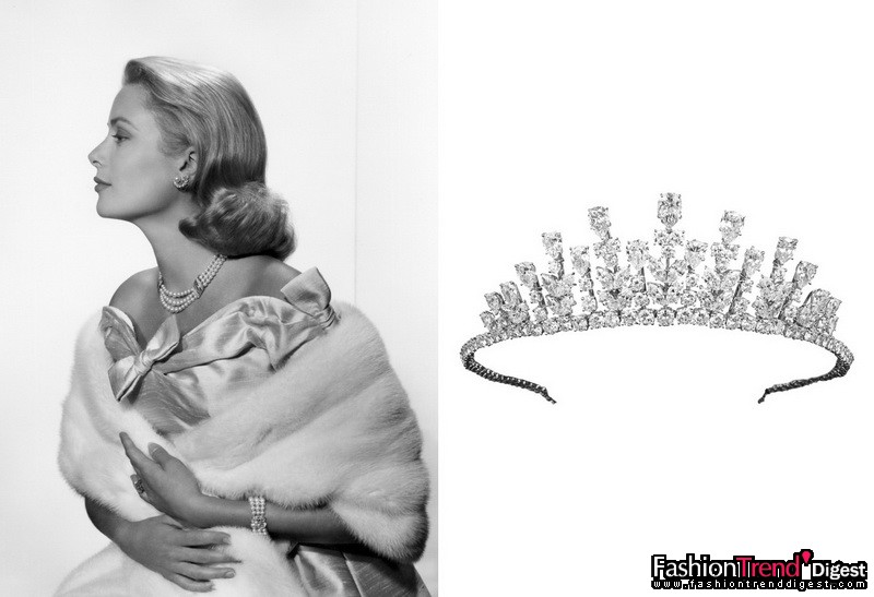 灵气之师：由摩纳哥王妃葛蕾丝•凯莉 (Princess Grace of Monaco) 配戴的头冠<br>
黄金、铂金及钻石，1976年<br>
<br>
银幕女神葛蕾丝•凯莉 (Grace Kelly) 演活了她自己的童话——当她于1956年下嫁摩纳哥雷尼尔王子时，全球为之雀跃不已。<br>
<br>
此前一年的1955年，摩纳哥公国已委托 Van Cleef & Arpels 梵克雅宝创作一套订婚珠宝，包括三圈项链、手镯、耳环及一枚指环。三个月后，品牌获颁"摩纳哥公国指定供货商""Official Supplier to the Principality of Monaco"的荣誉头衔。整套珠宝由此成为葛蕾丝•凯莉王妃生活的一部分，伴随她走过无数官方场合和私人聚会，也真切传载了品牌和王妃之间的亲密关系。<br>
<br>
葛蕾丝•凯莉王妃多次于摩纳哥的 Van Cleef & Arpels 梵克雅宝精品店选购珠宝，包括一枚以钻石和蓝宝石镶嵌的花朵胸针、一串于1970年代设计的黄金糙面长项链、Alhambra项链、Roses de No&euml;l胸针和耳环、一个Daisy百宝匣、一顶Swan头冠、珊瑚和钻石长项链及胸针套装。<br>
<br>
1978年，Van Cleef & Arpels梵克雅宝再次见证摩纳哥的王室婚盟。在女儿卡罗琳公主 (Caroline) 与菲利普‧贾纳 (Philip Jugnot) 的婚礼上，葛蕾丝•凯莉王妃戴上品牌设计的铂金镶嵌梨形、榄形及圆形钻石冠冕，重77.34克拉。<br>
<br>
Van Cleef & Arpels 梵克雅宝典藏 