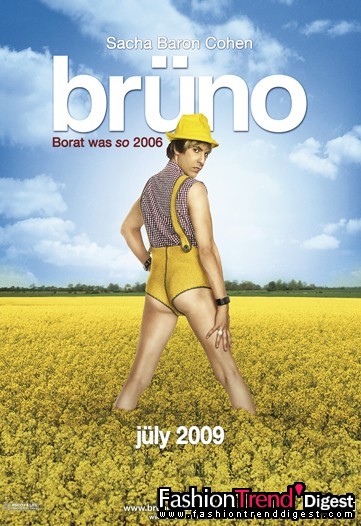 7月9日：Brüno推出了自己的同名电影。图为电影海报。 