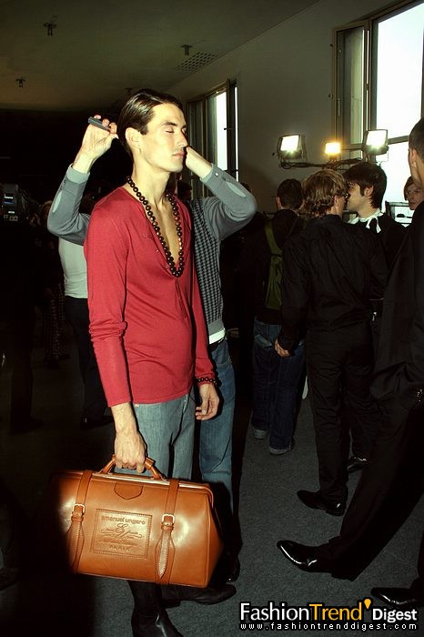 08春夏Emanuel Ungaro男装秀场后台 