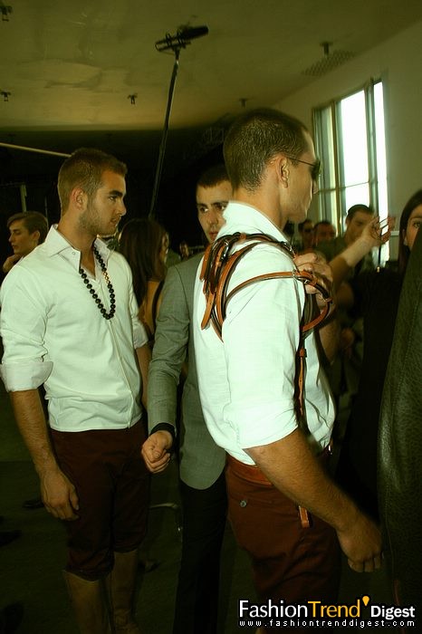 08春夏Emanuel Ungaro男装秀场后台 